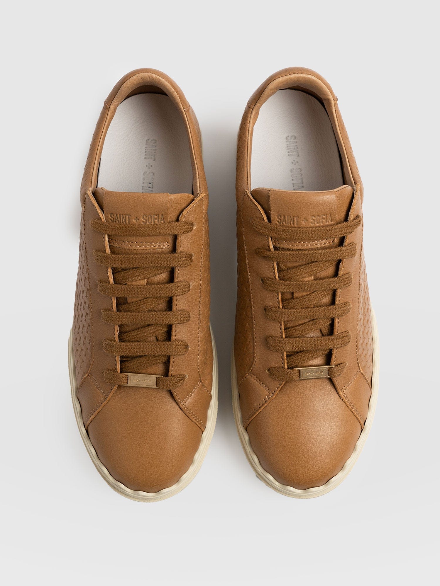 Brook Scallop Trainer Tan - Women's Trainers | Saint + Sofia® UK
